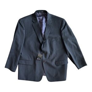 NWT Jones New York Black Two-Button Blazer 48S 100% Wool JNY Rare